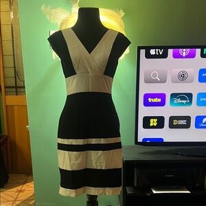 Andrew Marc Black and White Dress